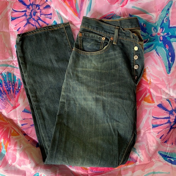 Men’s Levi 501 Original Fit Button Fly - Picture 3 of 4